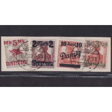 ALEMANIA DANZIG 1920 Yv 40A ESTAMPILLA DE 2 MARCOS VARIEDAD BOURELAGE INVERTIDO RARISMA 550 €